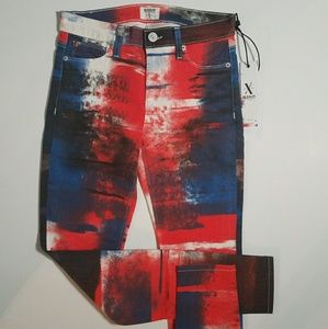 NWT Hudson Deconstructed British Flag Jeans